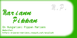 mariann pippan business card